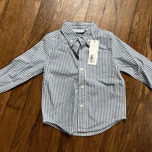 Janie & Jack Striped Button Down Shirt